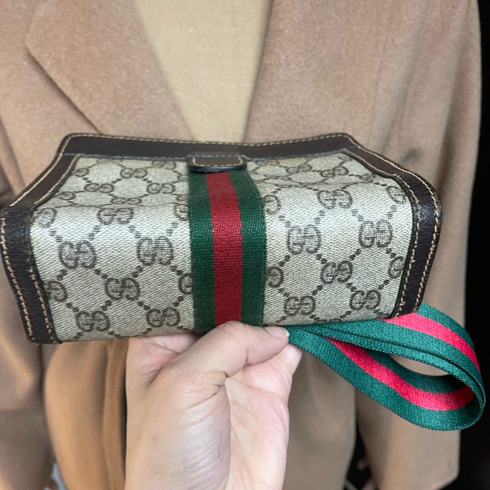 COPY - Authentic Gucci vintage web sherry line mini clutch bag (D7018) - Picture 3 of 10